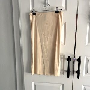 Vintage Ivory Cream Midi slip skirt size‎ 12
